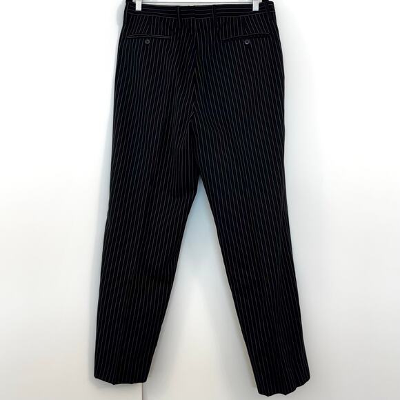 Dolce and Gabbana Virgin Wool Suit Black Striped Single Breasted Mens IT 52 Auth - Picture 13 of 16